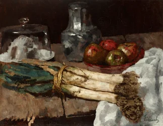 Nature morte avec poireaux