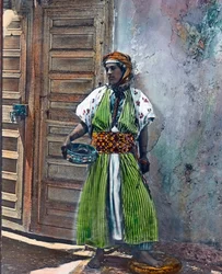 Maroc, fille kabyle du groupe ethnique berbère, date de l