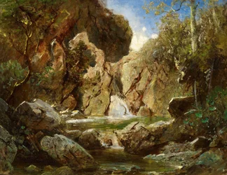 Gorge rocheuse avec torrent