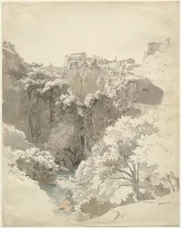 Tivoli et le temple de la Sibylle au-dessus des gorges de l
