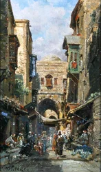La rue de David à Jérusalem, vers 1890