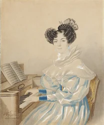 Portrait de Tatiana Petrovna Lvova 1789-1848, née Poltoratskaya, 1820s