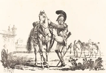Carabinier montant un cheval