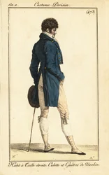 Dandy français en habit à taille étroite, Paris