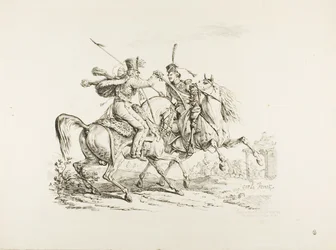 Hussard tuant un cosaque avec un sabre