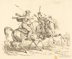 Hussard frappant un Cosaque