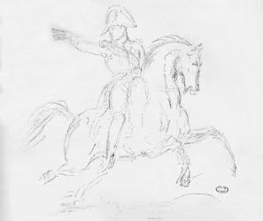 Napoléon à cheval, XVIIIe siècle