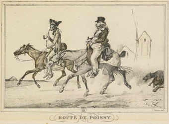 Scènes de la vie quotidienne, routes et chemins : Route de Poissy, 1816