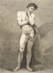 Une Académie : Homme debout, 1742-43