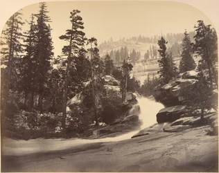 Cascade, Nevada Fall à gauche, vue au-dessus de Vernal Fall, 1861