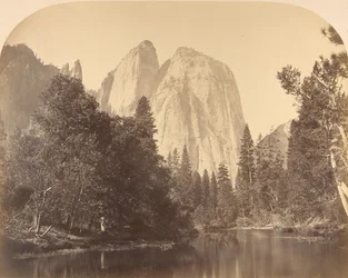 Cathedral Rock, vue de la rivière, 1861