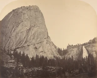 Mt. Broderick et Nevada Fall. Chute = 700 ft., 1861, Yosemite