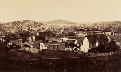 [Front de ville depuis Rincon Hill en 1860]