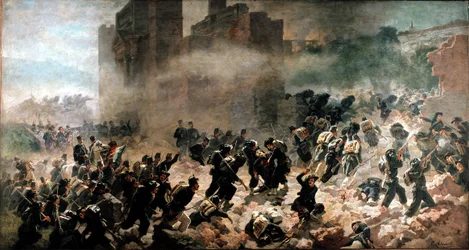 La brèche de la Porta Pia, Rome (20 septembre 1870)