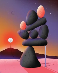 Contre le soleil, contre nous, 2020 (illustration numérique)