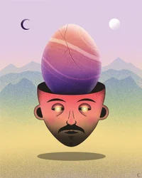 Le bon moment pour méditer, 2020 (illustration numérique)