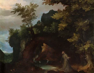 Extase de saint François, recto (huile sur plaque de métal)