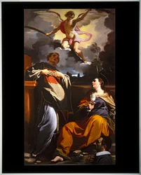 Saint Laurent et Marie-Madeleine avec un donateur
