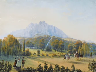 Vue de Miskhor en Crimée, 1841-1842
