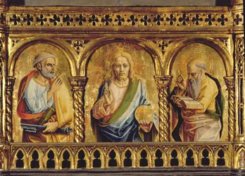 Christ avec Saint Pierre et Saint Paul, détail du polyptyque de Sant