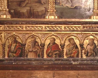 Cinq apôtres, de la prédelle du polyptyque de San Martino
