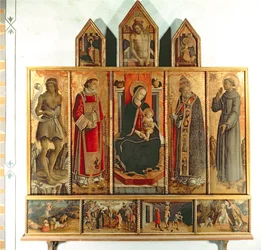 Madone et Enfant avec des saints, polyptyque, 1468