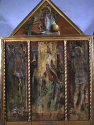 Madone et enfant avec des saints, le premier triptyque de Valle Castellamo