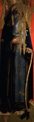Saint Antoine Abbé, panneau gauche du deuxième triptyque de Valle Castellamo