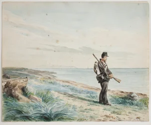 La garde de la plage
