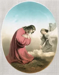 Ange apparaissant au Christ