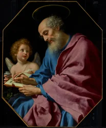 Saint Matthieu rédige son évangile