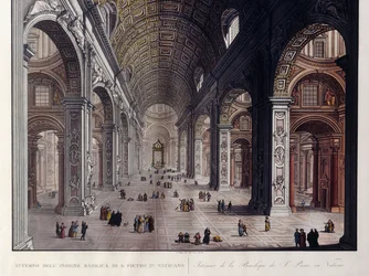 Intérieur de la Grande Basilique de San Pietro au Vatican
