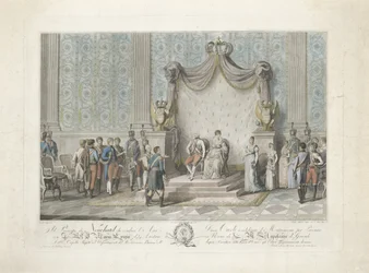 Prince de Neuchâtel devant Marie-Louise d