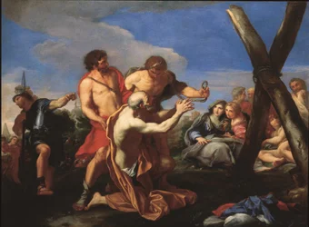 Saint André conduit à la croix du martyre (huile sur toile)