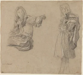 Deux hommes en costumes élaborés