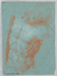 Dessin, Torse du Christ mort, 1650-1700