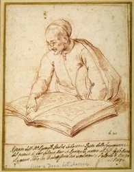 Padre Sebastiano Resta examinant un folio de dessins