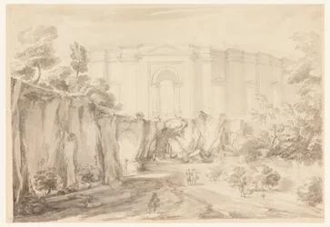 Conception pour un hémicycle, Villa Albani, Rome, Italie