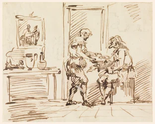 Dessin, Scène de genre, 1725-50