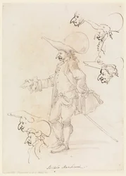 Dessin, Caricatures, vers 1725-75