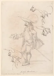 Dessin, Caricatures, vers 1725-75