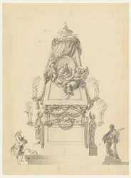 Dessin, Catafalque pour un roi, vers 1765