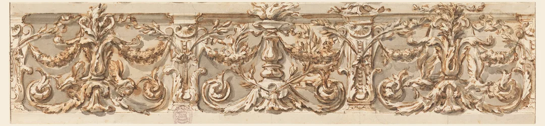 Dessin, projet de frise, vers 1770