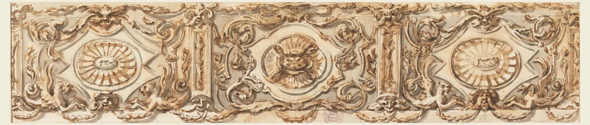 Dessin, projet de frise, vers 1770