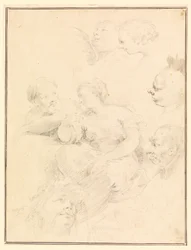 Dessin, esquisses figuratives, 1775
