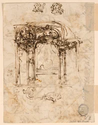 Dessin, études de têtes, 1760-80
