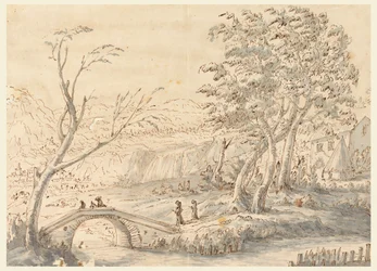 Paysage avec pont