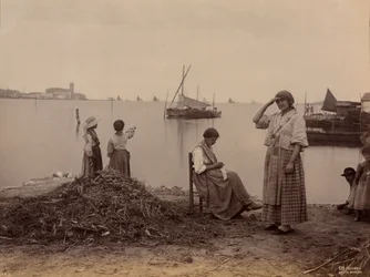 Chioggia, sous la Marina, vers 1870