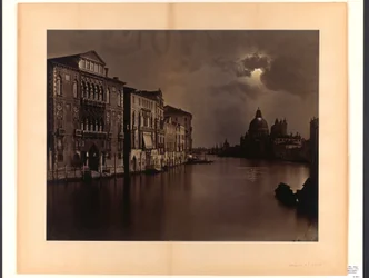 [Vue nocturne du Grand Canal, Venise]