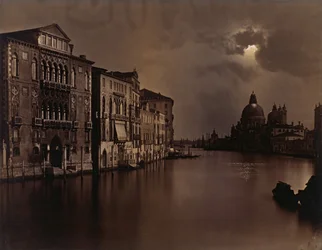 Vue nocturne du Grand Canal, Venise, vers 1875